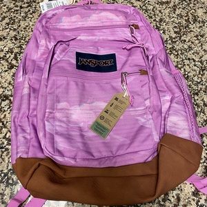 Purple/Pink floral Jansport Backpack New With Tags